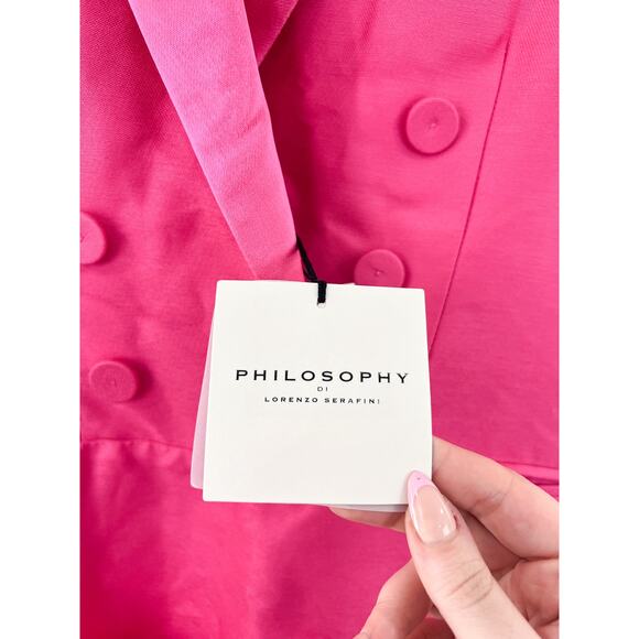 NEW Philosophy Di Lorenzo Serafini Knotted Blazer Dress EU 40 Luxury Runway US 4 - Picture 7 of 11